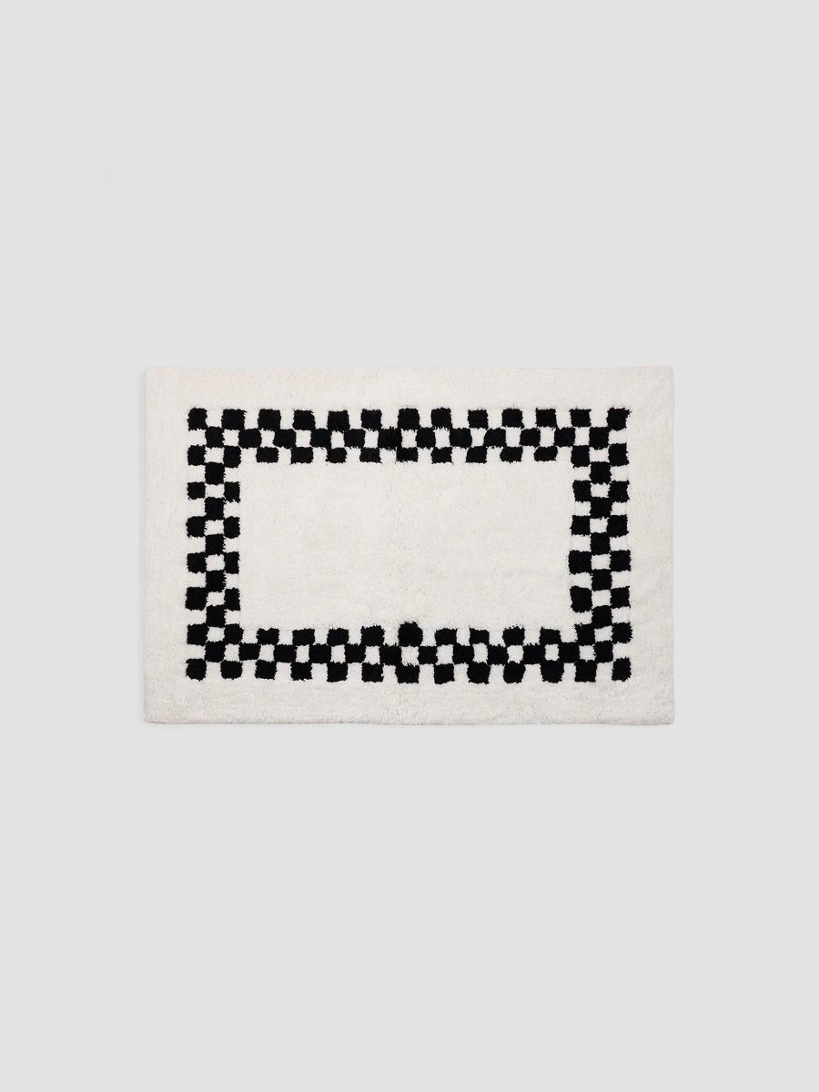 MacKenzie-Childs Merry Christmas Checkered Cotton Rug