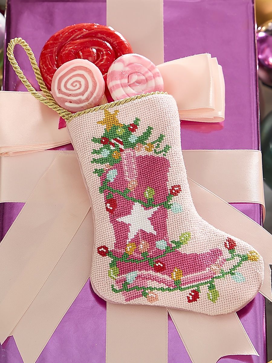 The Molly Morgan Needlepoint Mini Stocking Ornament