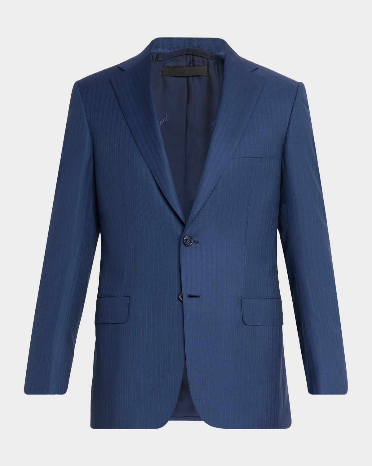 Men & apos;s Cotton Narrow Stripe Single-Breasted Sport Coat
