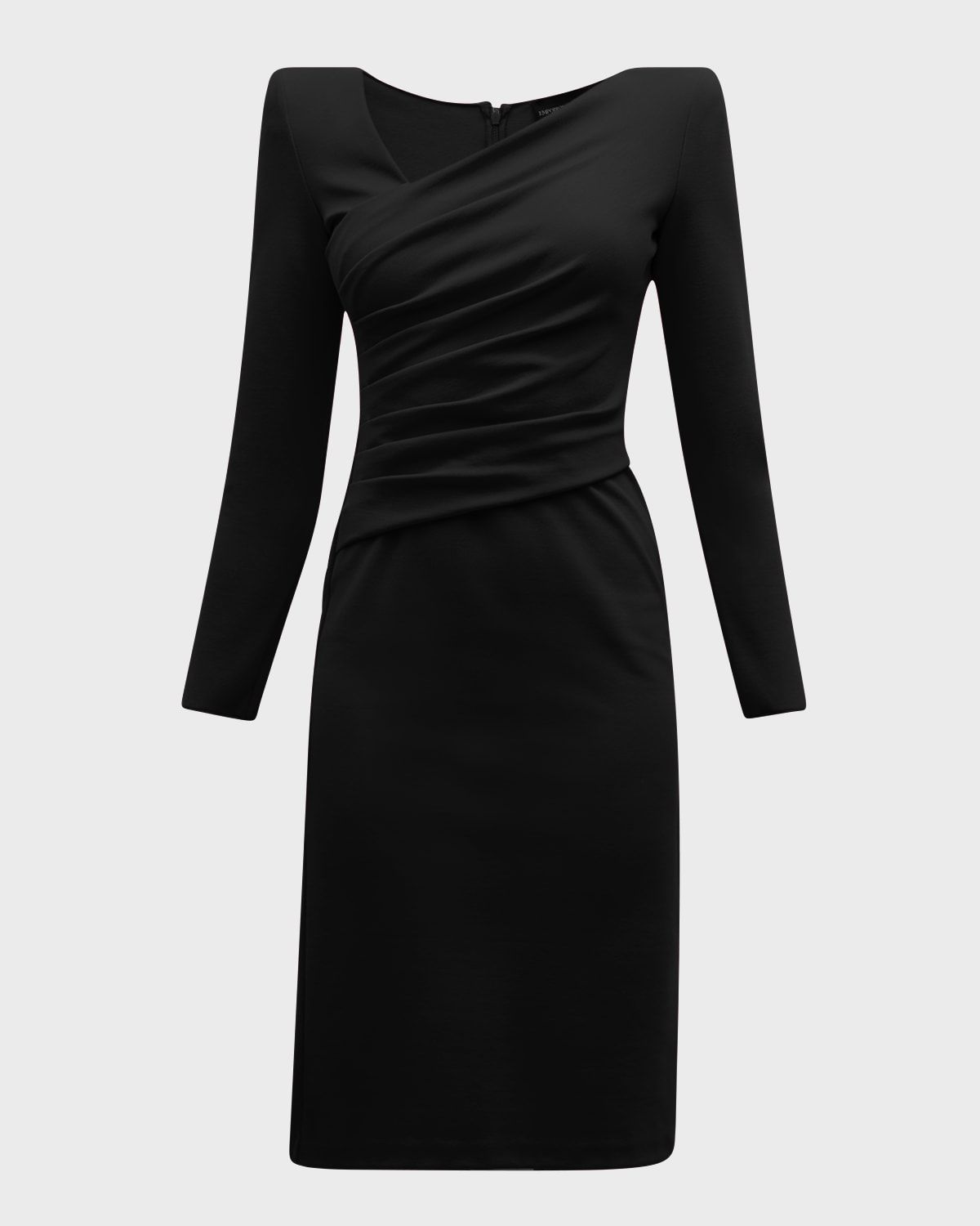 Crossover Ruched Jersey Dress