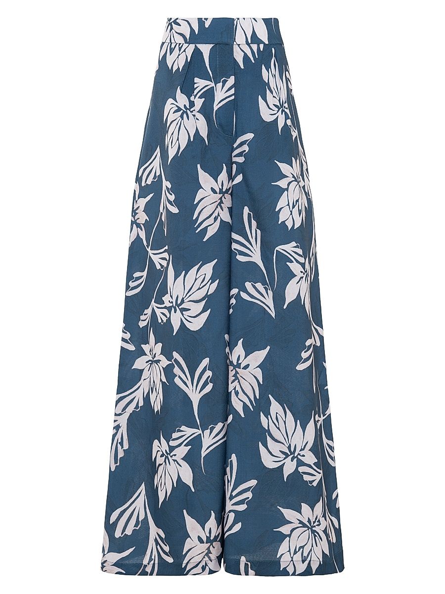 Women's Artichoke Wide-Leg Pants - Dark Blue - Size 2