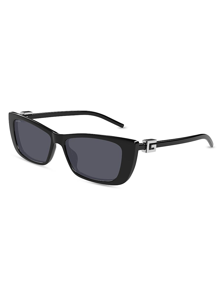 Women's G String 53MM Cat-Eye Sunglasses - Grey Black