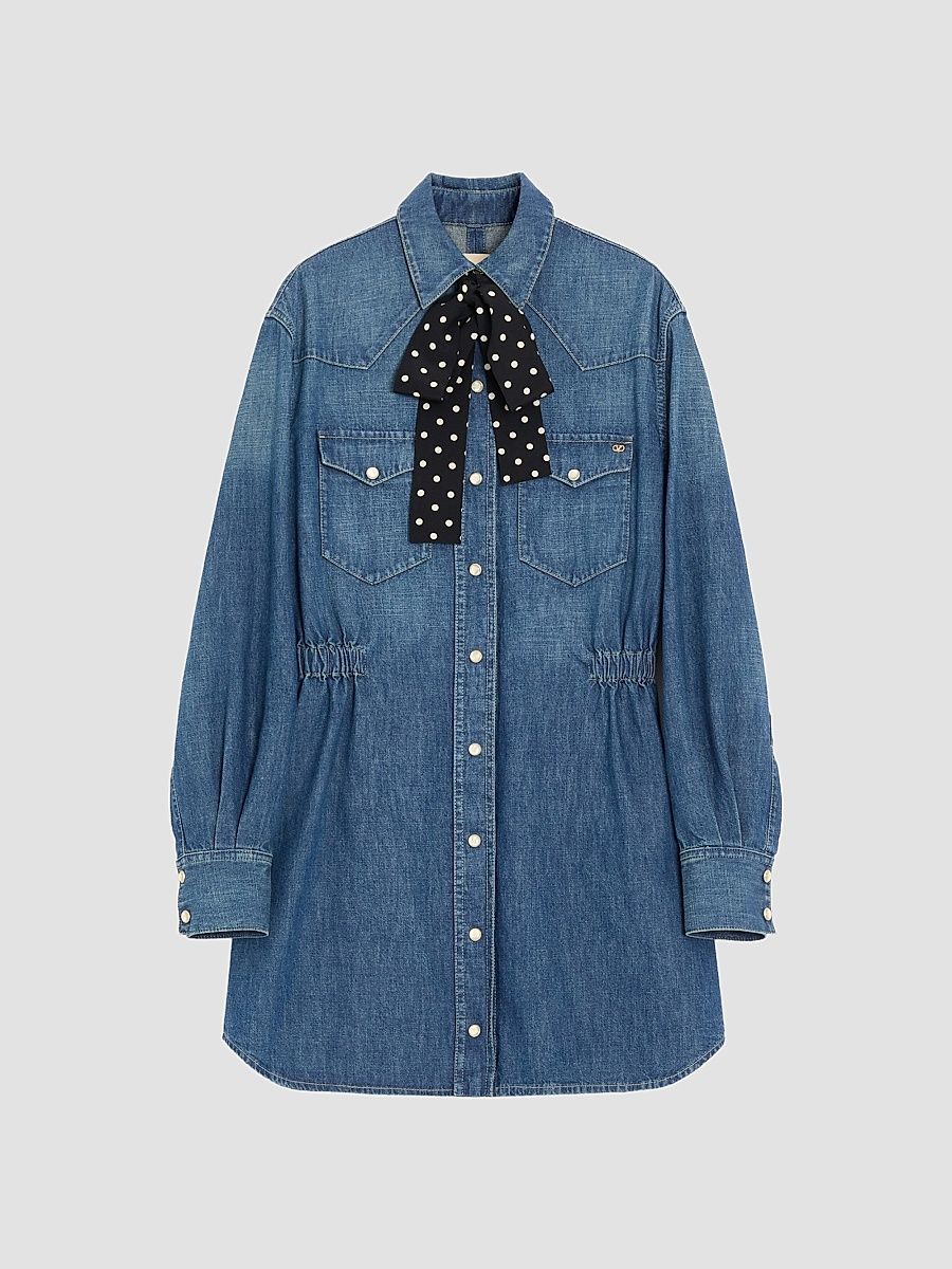 Women's Denim Mini Dress - Denim - Size 2