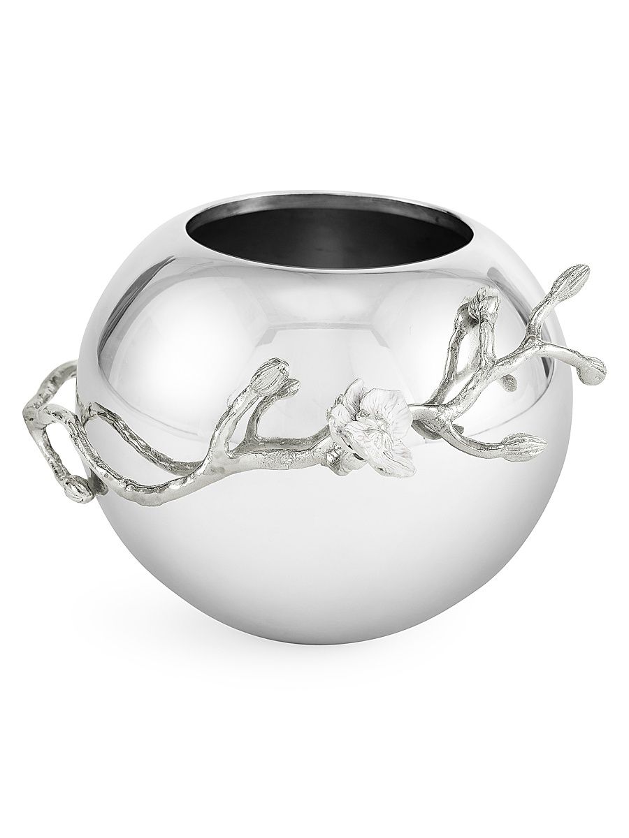 Silver Orchid Rose Bowl