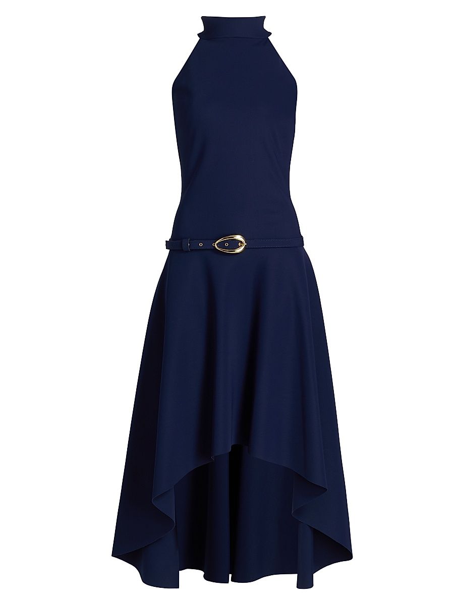 Women's Gurahim Sleeveless High-Low Midi-Dress - Blue Notte - Size 10