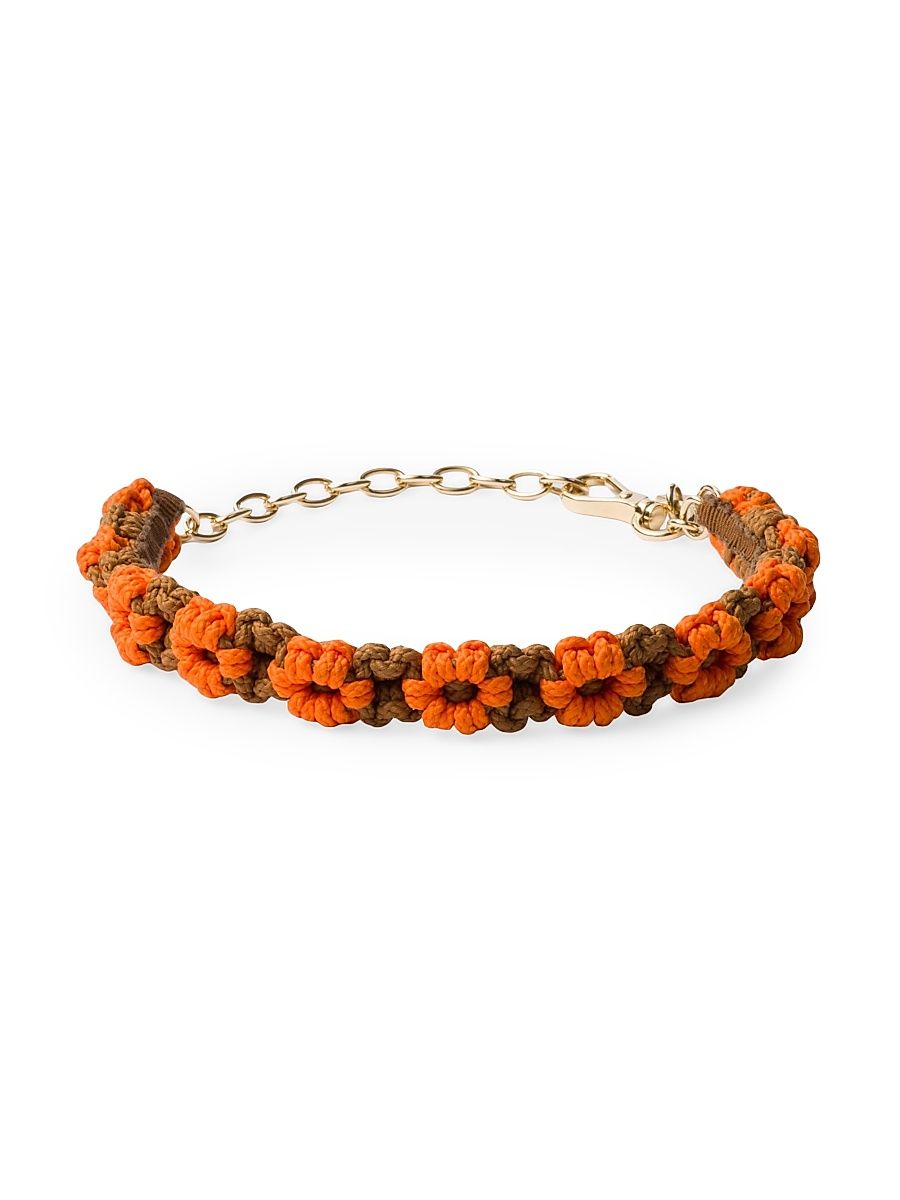 Women's Braided Cord Choker - Orange