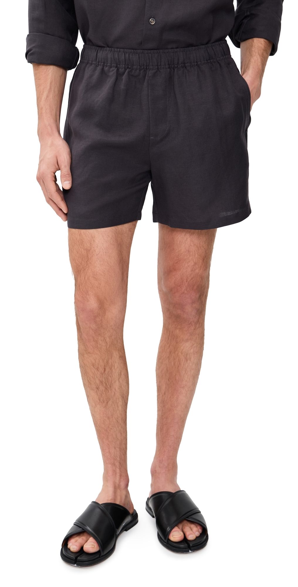 AUTO-REPLY Linen Shorts 4.75 Granite XXL