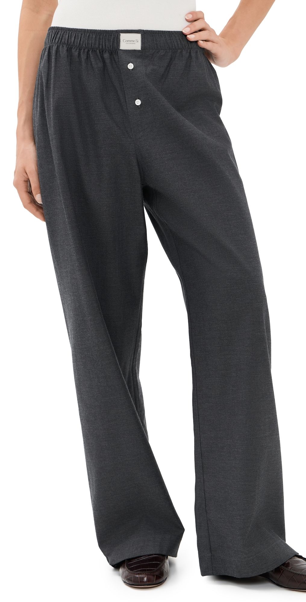 Comme Si La Boxer Alta Pants Dark Grey Twill XS