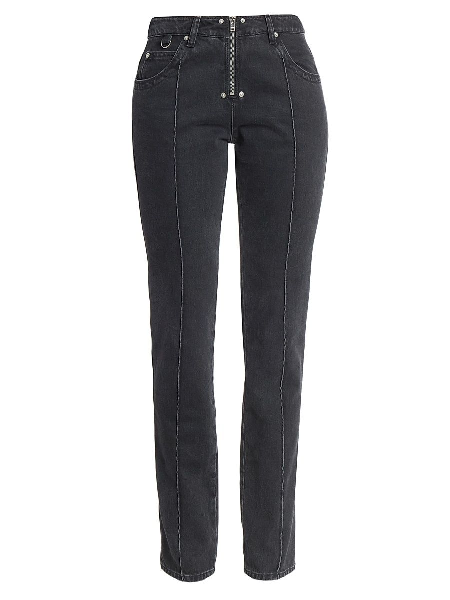 Women's Silviana Straight-Leg Jeans - Black - Size 4