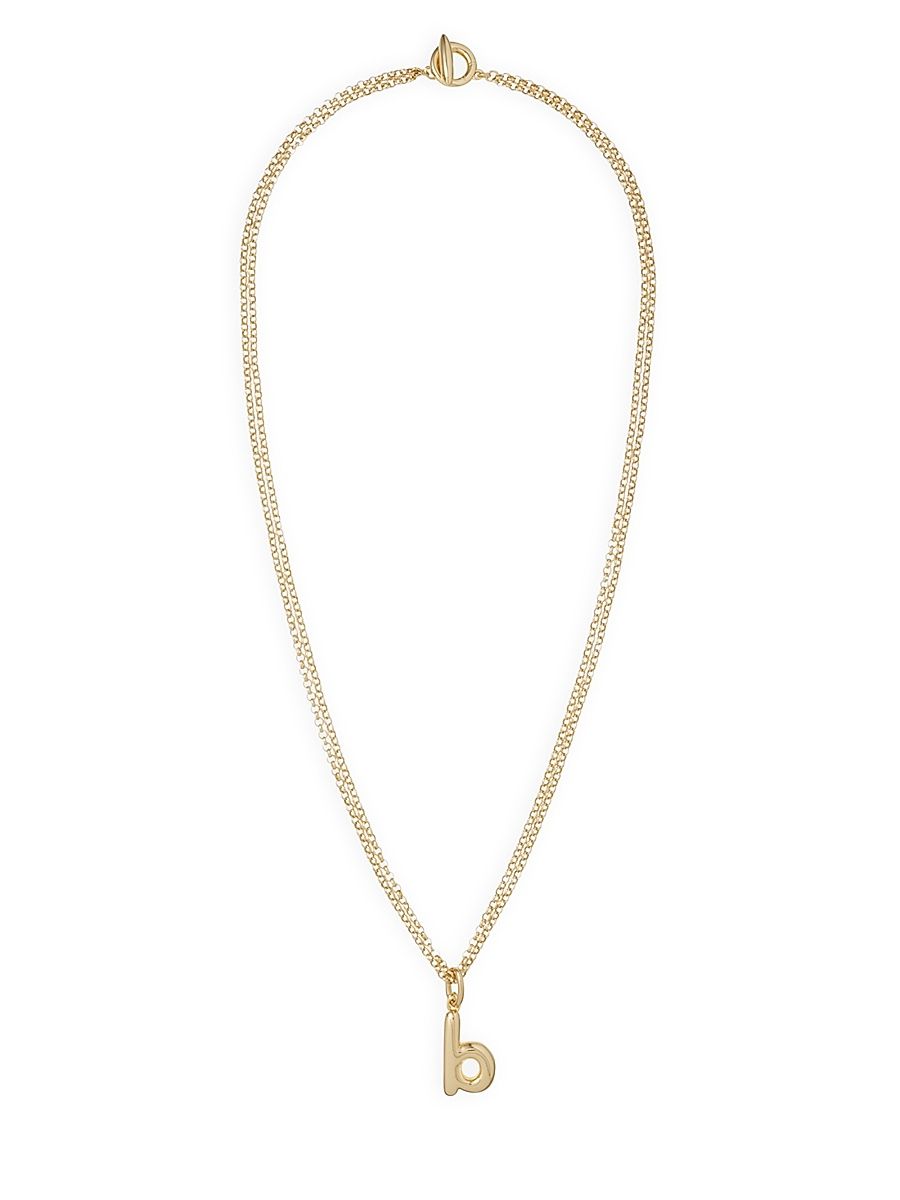 Women's The Puffy Initial Goldtone Pendant Necklace - Gold