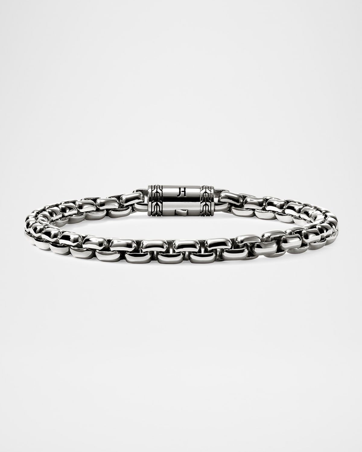 Men & apos;s Sterling Silver Box Chain Bracelet, 6mm