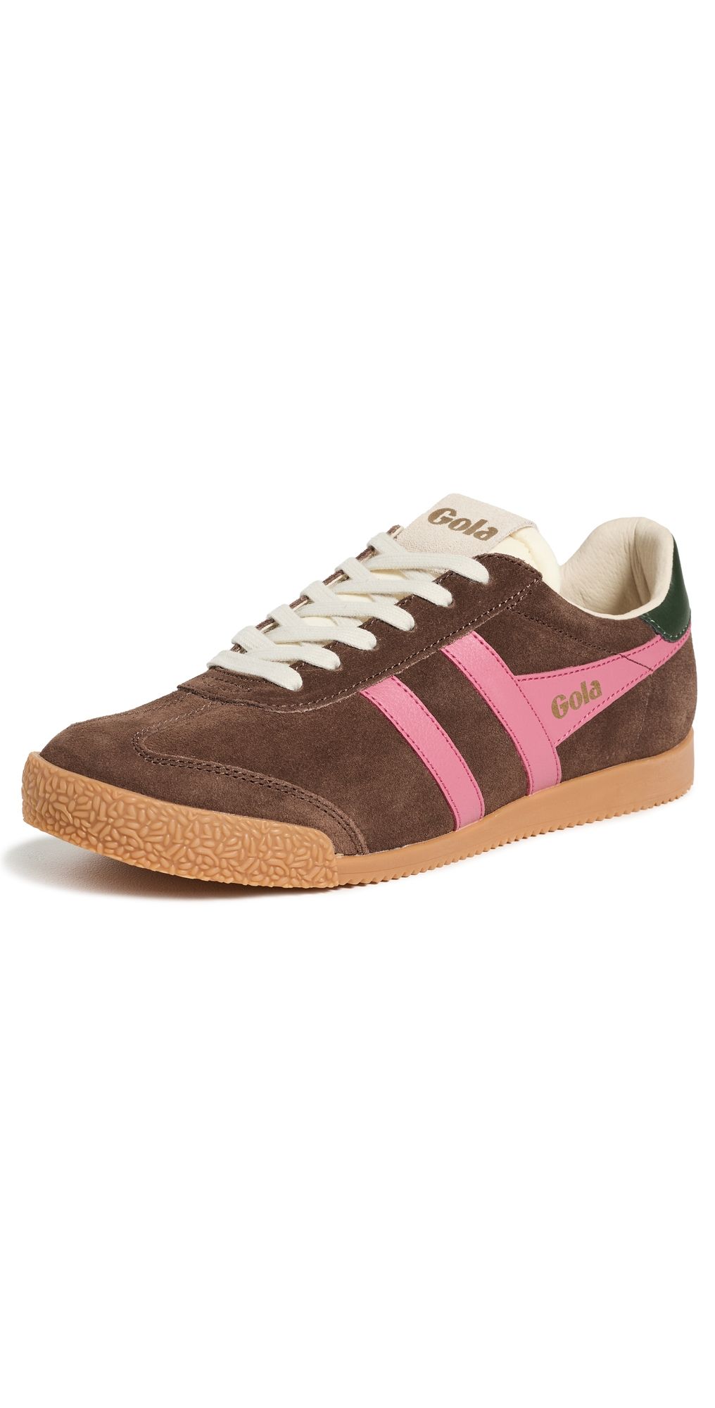 Gola Elan Sneakers Dark Brown/Fluro Pink 7.5