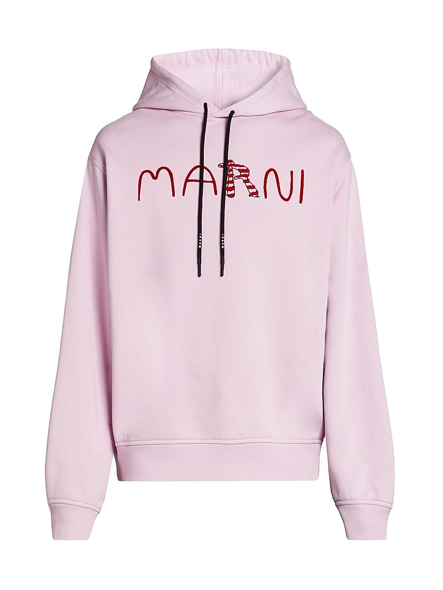 Men's Logo Cotton Hoodie - Quartz - Size 44