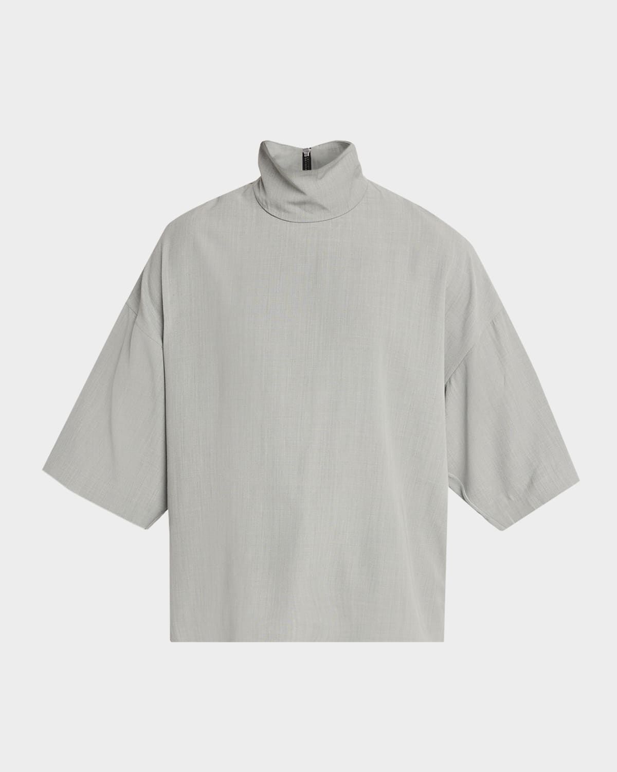 Men & apos;s High-Neck Short-Sleeve Shirt