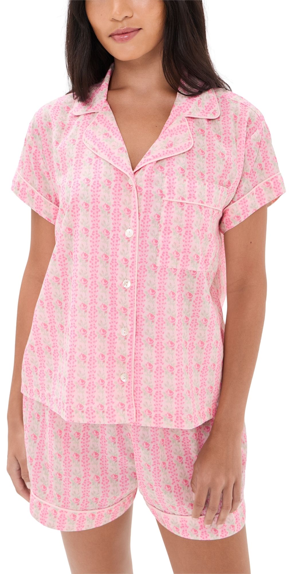 LoveShackFancy Prym Pajamas Set STRAWBERRY MACAROON XL