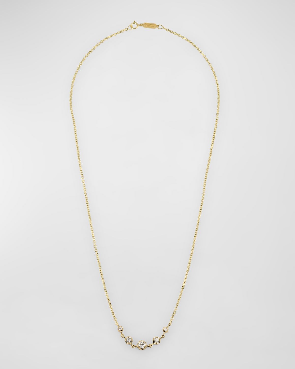 5 Graduated Illusion-Set Diamond Necklace