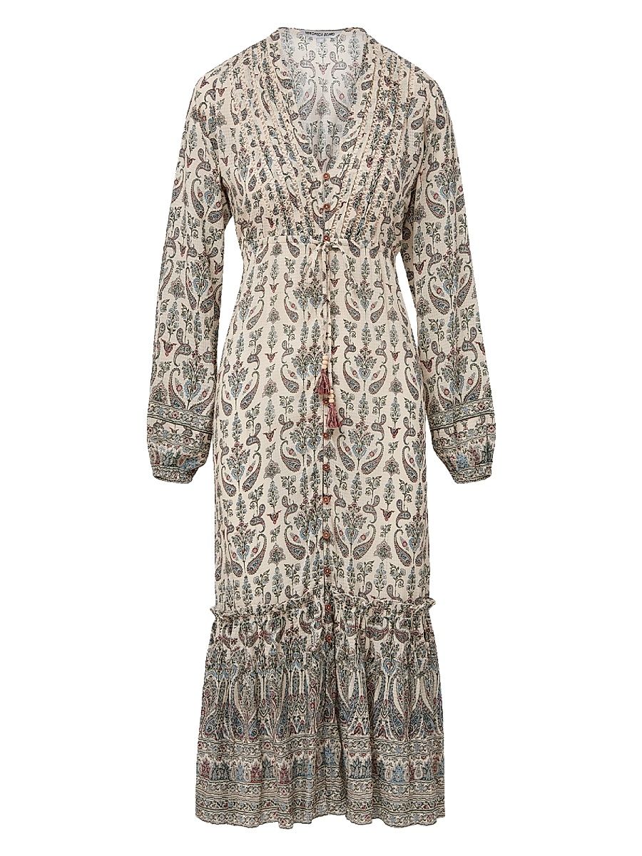 Women's Vani Printed Midi-Dress - Ecru Multi - Size 16