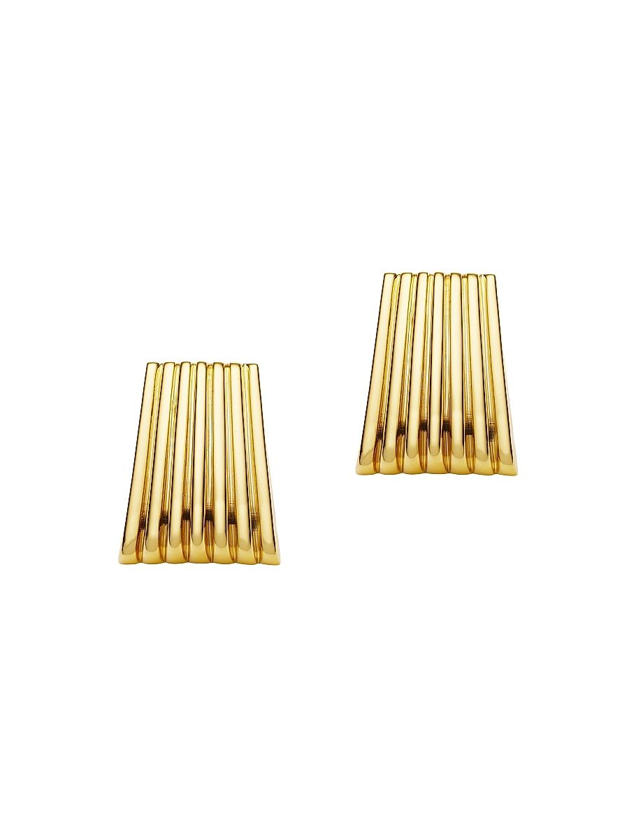 Women's Zagora Junie Fluted 24K-Gold-Plated Drop Earrings - Yellow Gold