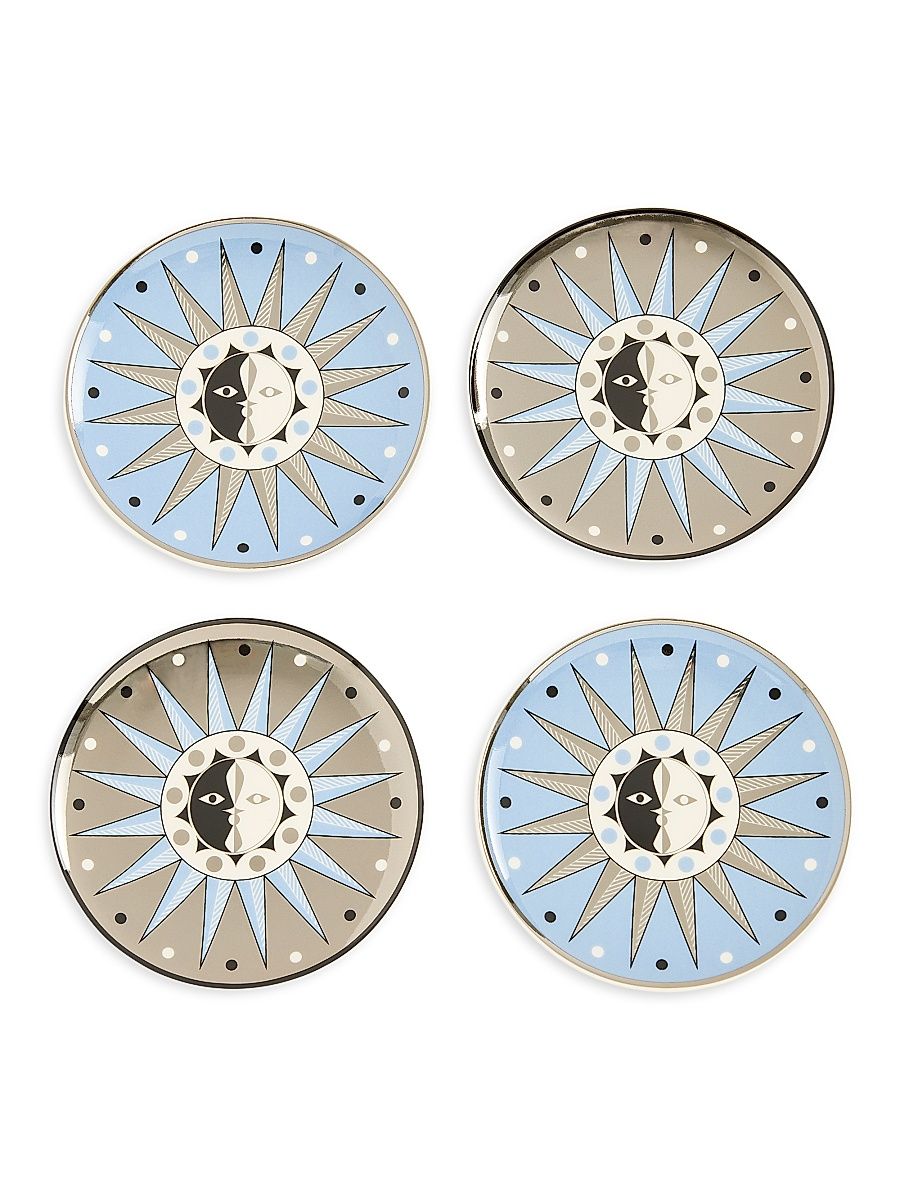 Soleil 4-Piece Coaster Set - Blue Grey