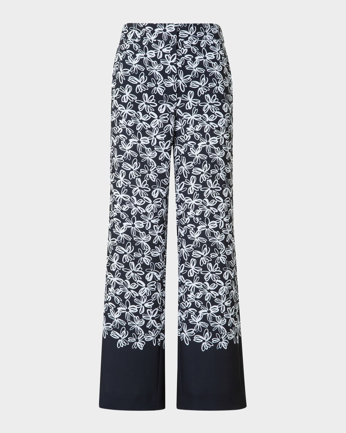 Marla Cropped Floral-Print Techno Crepe Pants