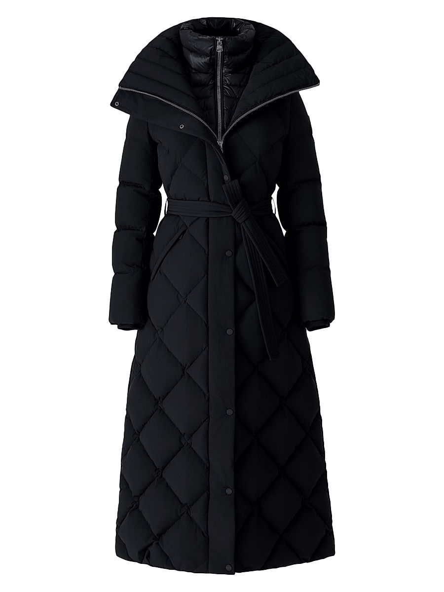 Women's Laurella Quilted Down Coat - Black - Size Large