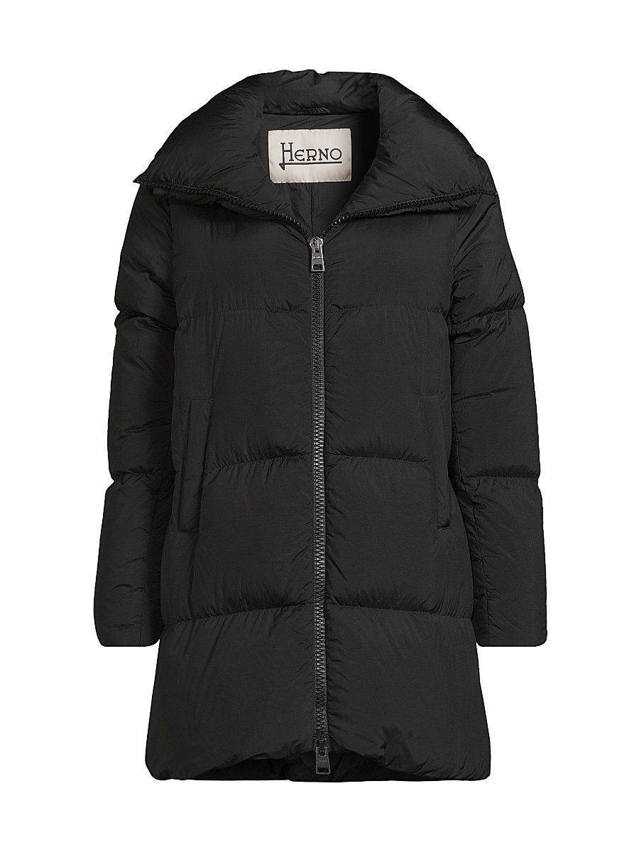 Women's Matte Down Puffer Jacket - Black - Size 0