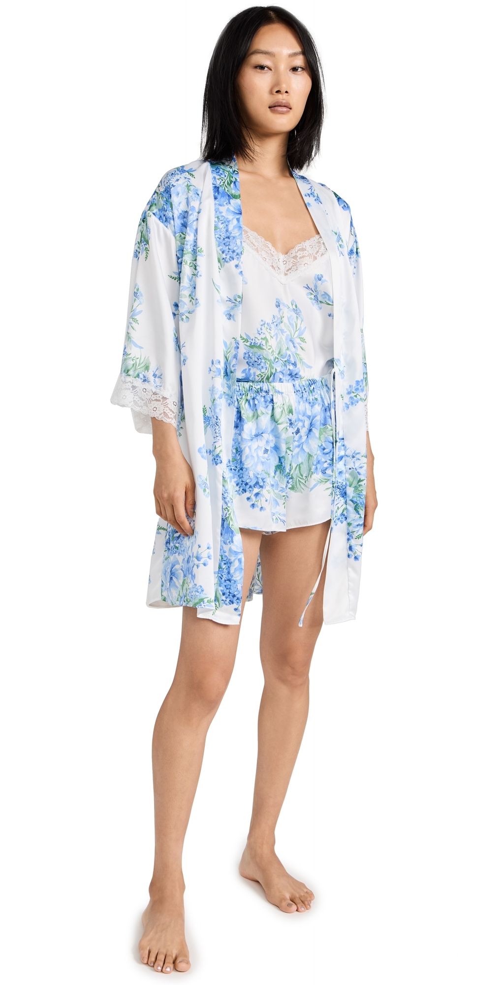 Flora Nikrooz Sabrina 3 Piece Pajama Set Ivory XS