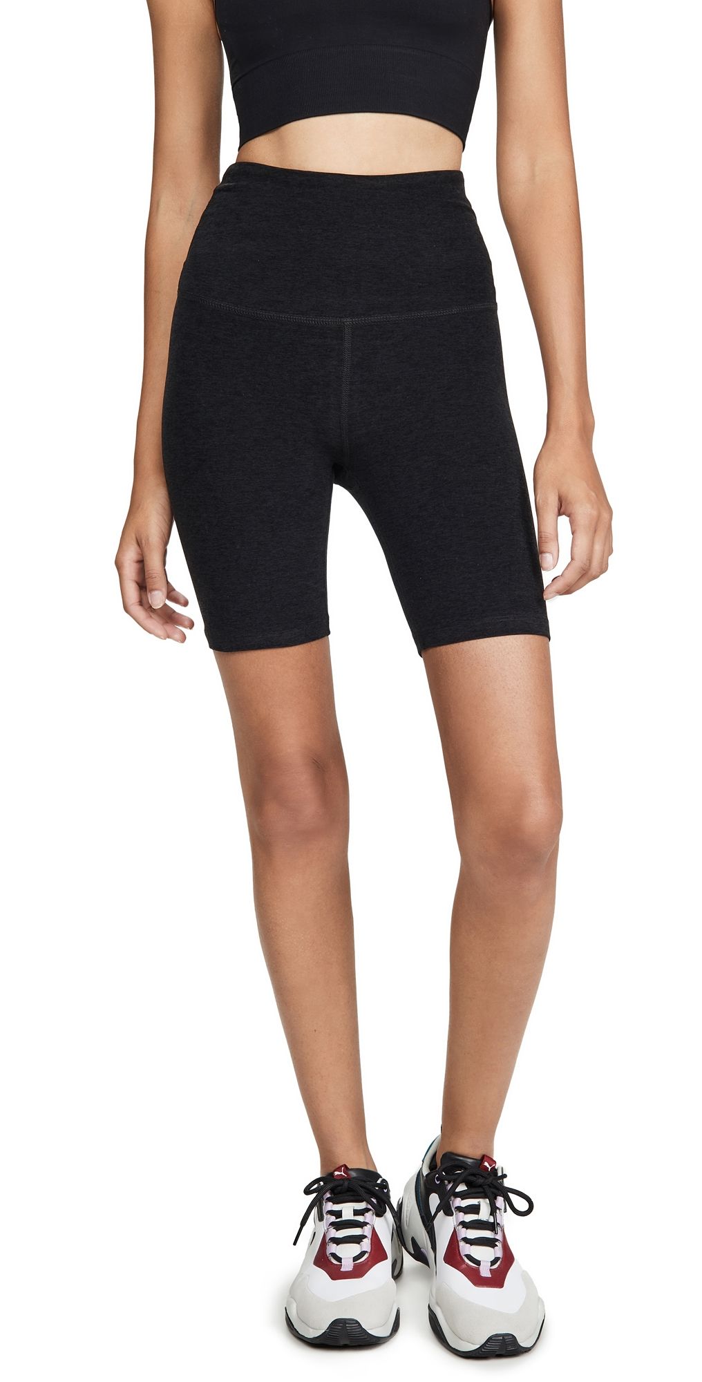 Beyond Yoga High Waisted Biker Shorts Darkest Night S