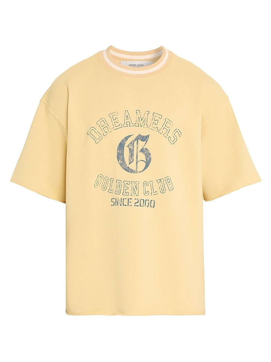 Men's Journey Cotton Fleece Short-Sleeve T-Shirt - Beige - Size Small