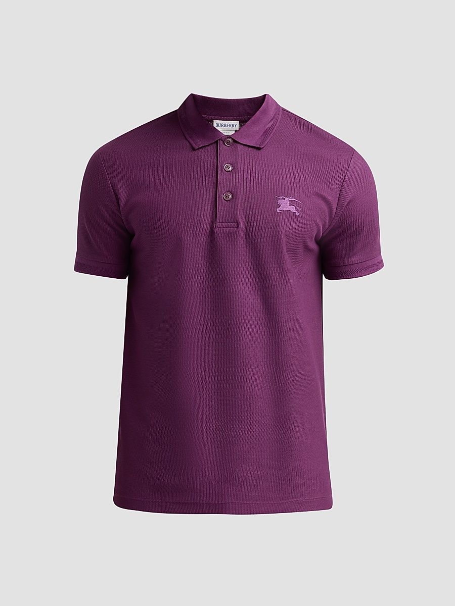 Men's Eddie EKD Cotton Polo Shirt - Fig Purple - Size Small