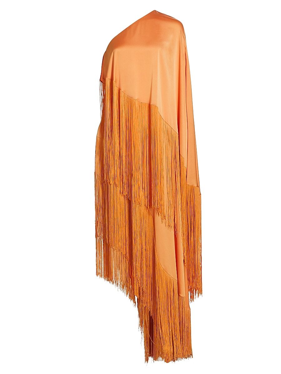 Women's Tiered Asymmetric Gown - Orange - Size 6