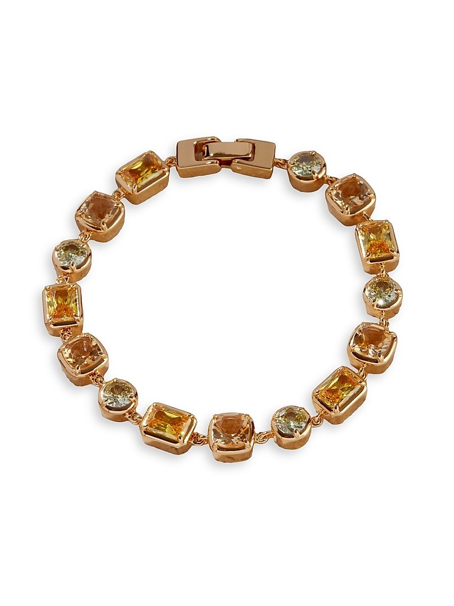Women's The Diana 18K-Gold-Plated, Citrine & Cubic Zirconia Bracelet - Gold