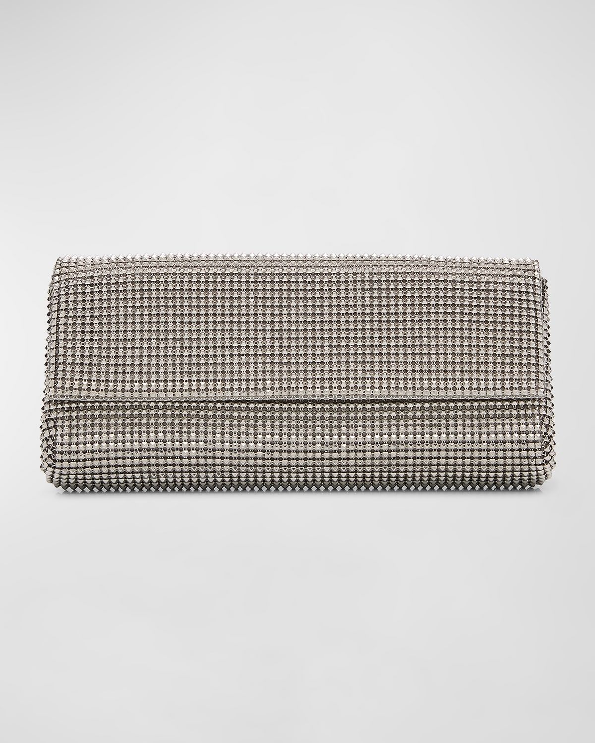 Pyramid Envelope Mesh Clutch Bag