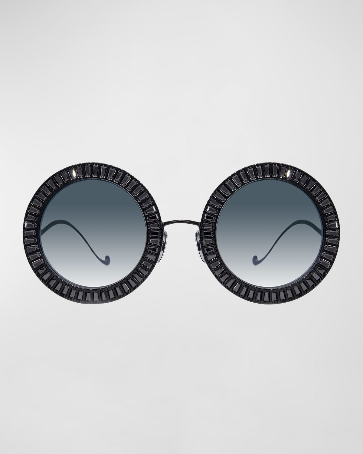 Magic You 2 Crystal & Stainless Steel Round Sunglasses