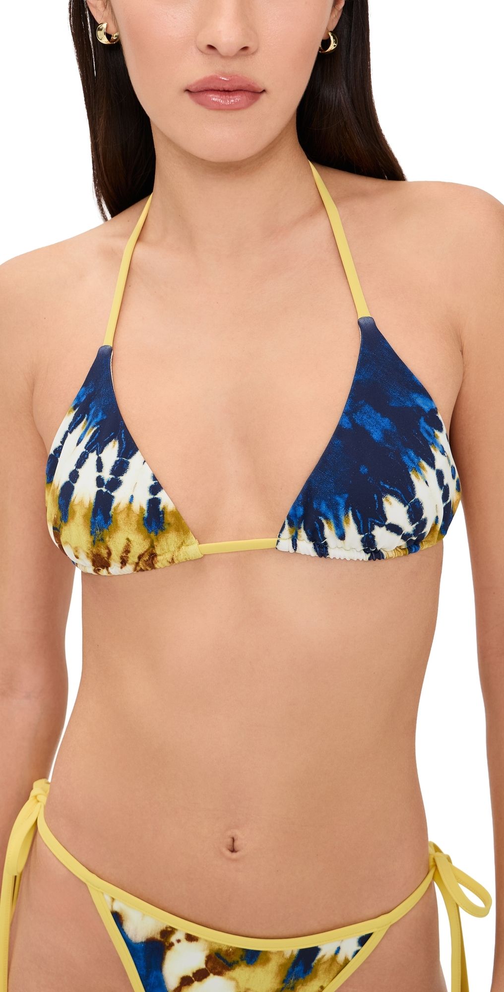 ALÉMAIS Martine Triangle Bikini Top Navy XL