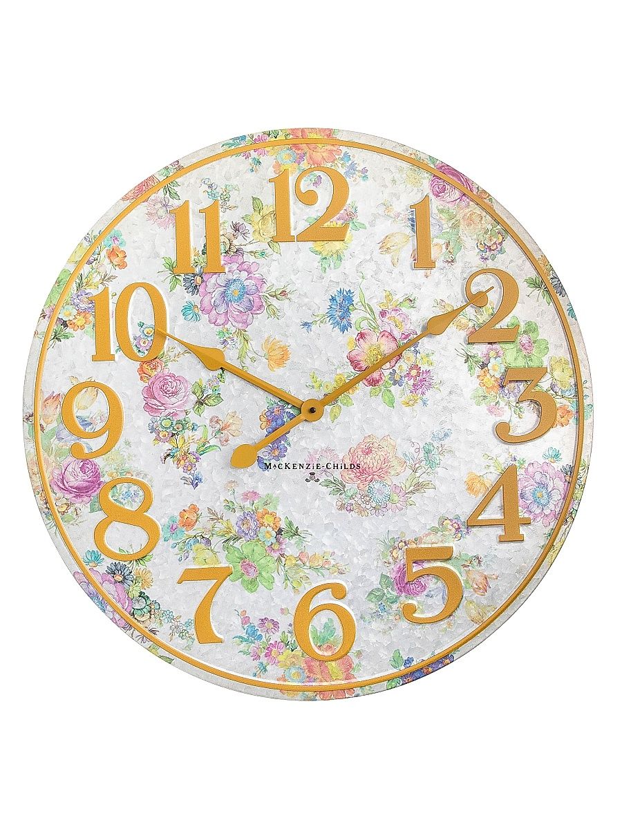 Flower Market Outdoor Wall Clock