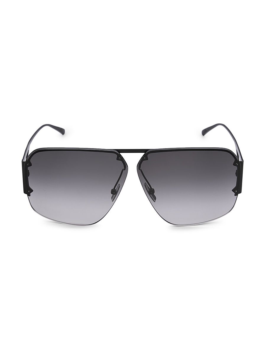 Women's 67MM Square Sunglasses - Black Grey