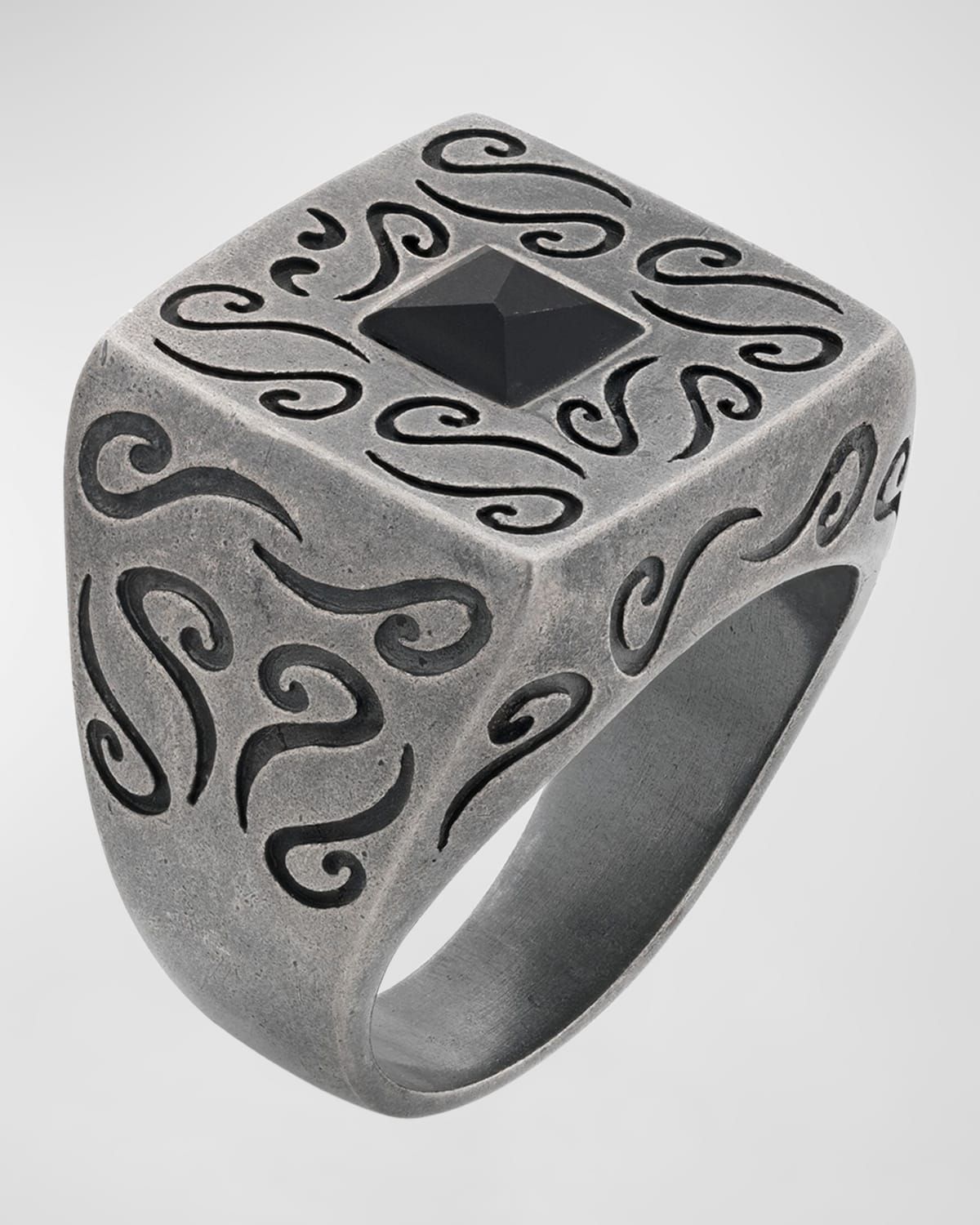 Men & apos;s Ara Square Engraved Ring