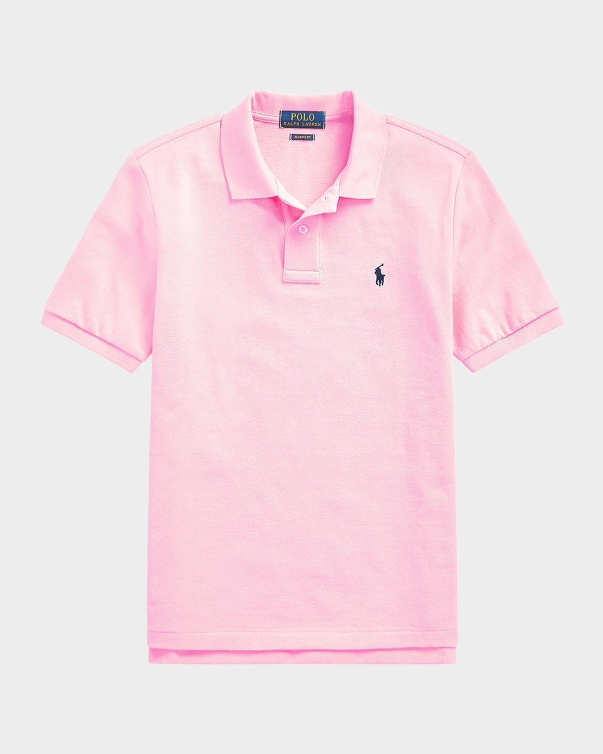 Boy & apos;s Short-Sleeve Logo Embroidery Polo Shirt, Size S-XL