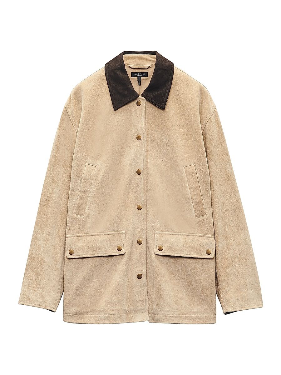 Women's Cassidy Suede Biker Jacket - Tan - Size Small