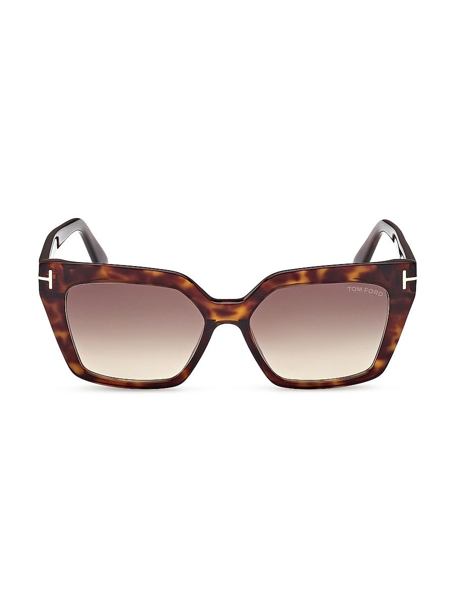 Women's Winona 53MM Cat-Eye Sunglasses - Shiny Dark Havana