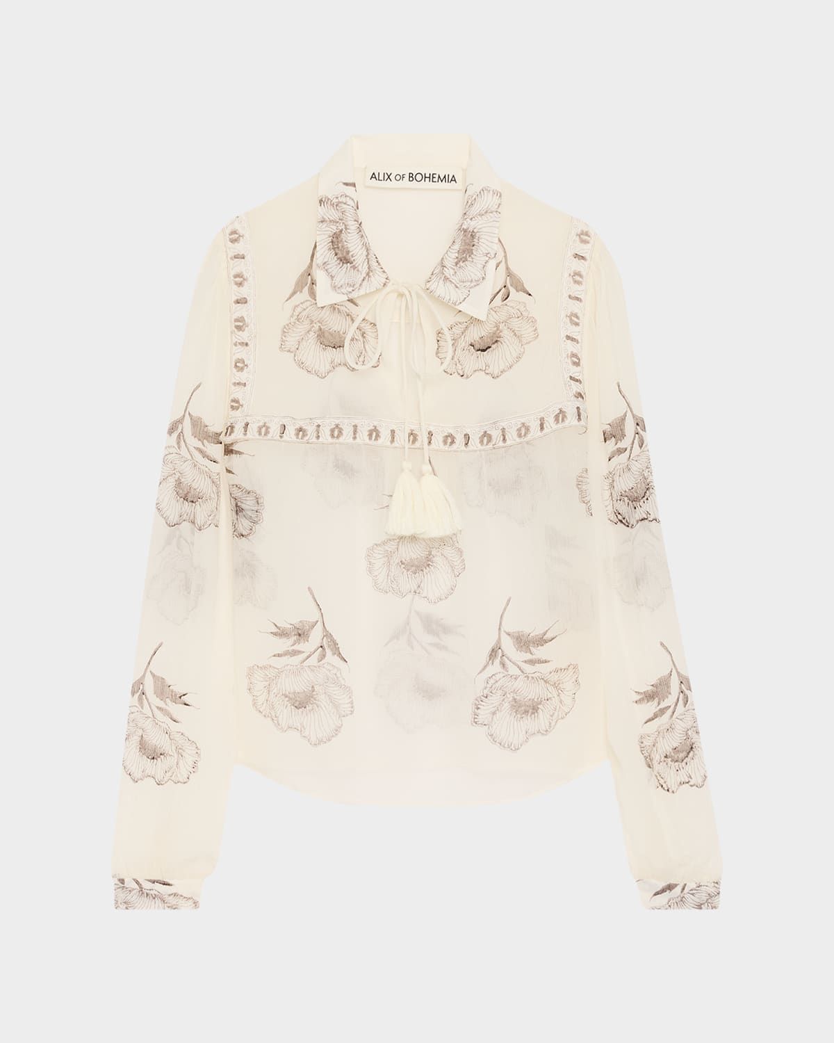 Pascal Obsidian Poppy Sheer Blouse