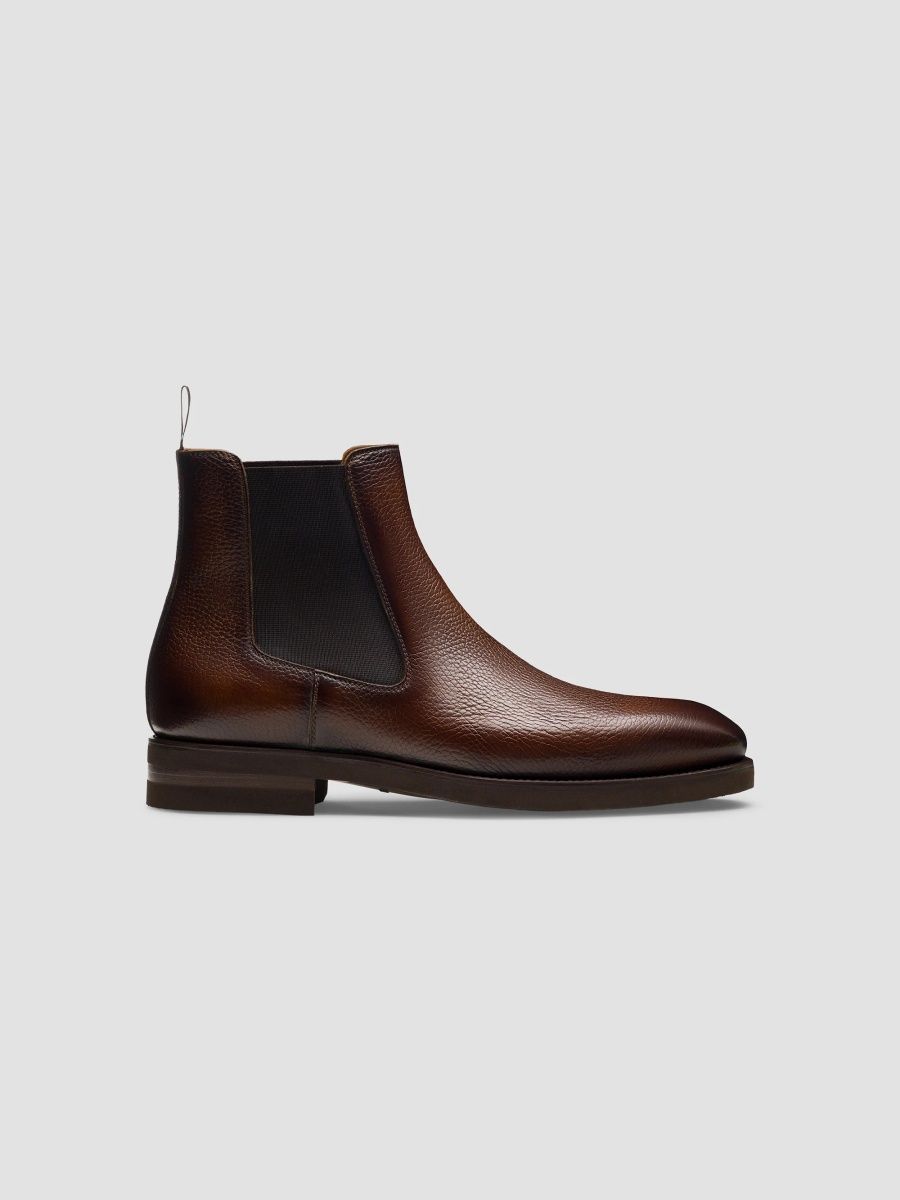 Magnanni Men's Lonny Leather Chelsea Boots - Tobacco - Size 12