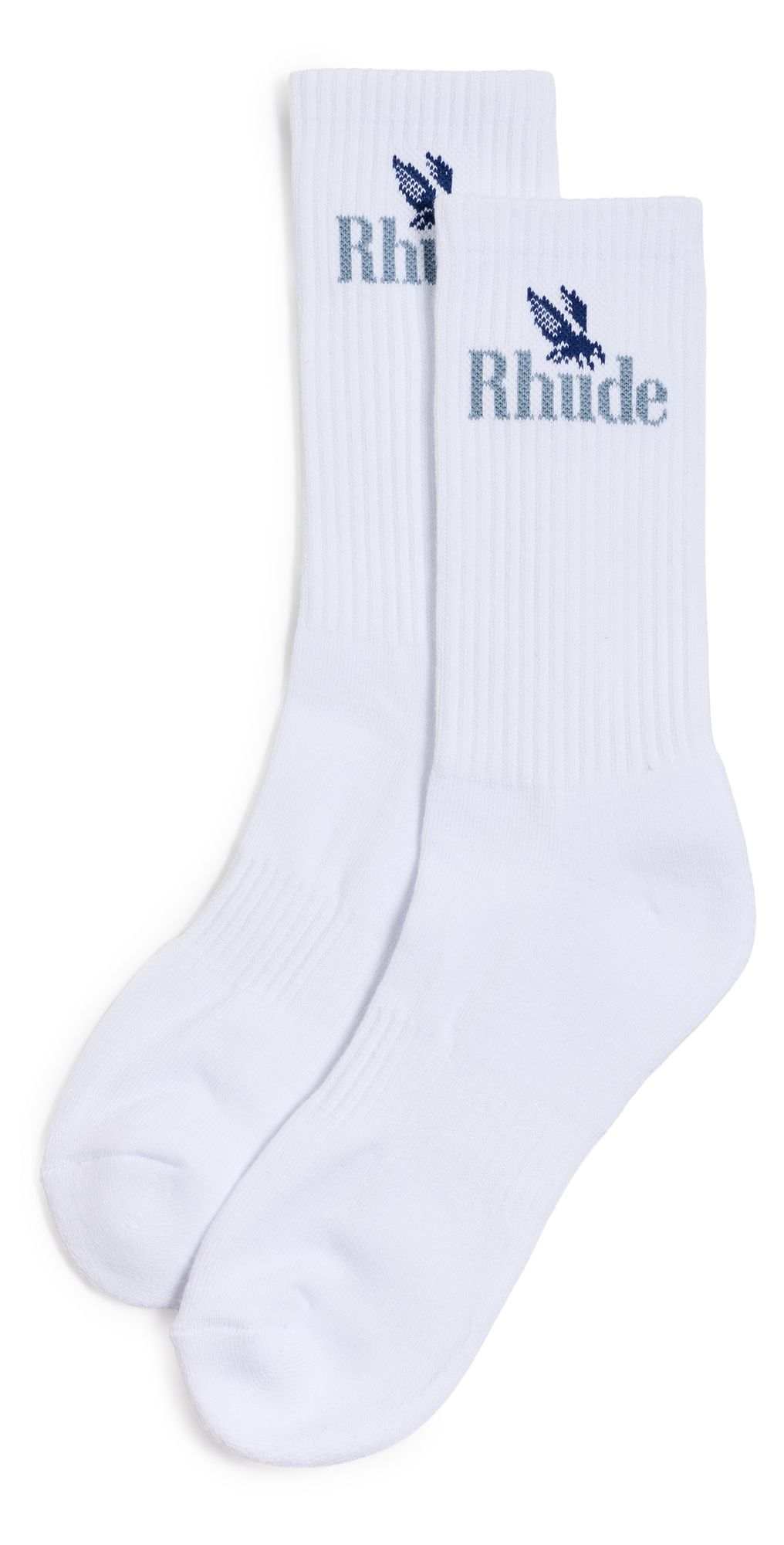 Rhude Rhude Rossa Logo Socks White/Blue One Size