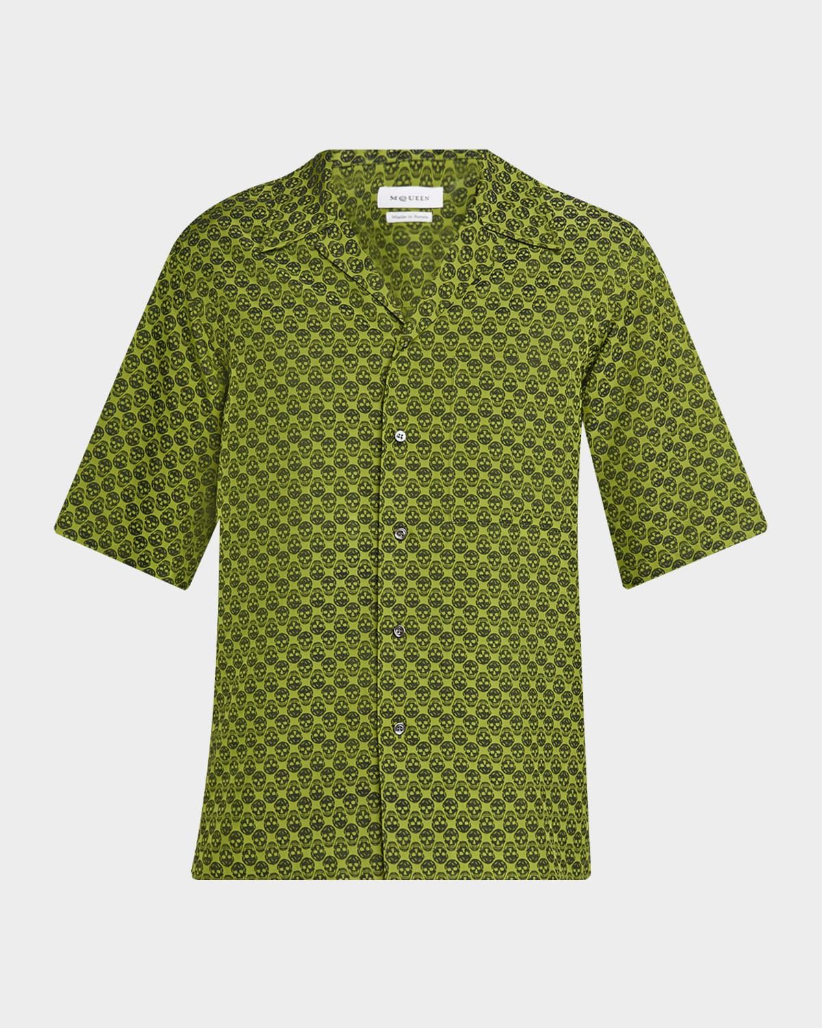 Men & apos;s Skull Jacquard Pajama Shirt