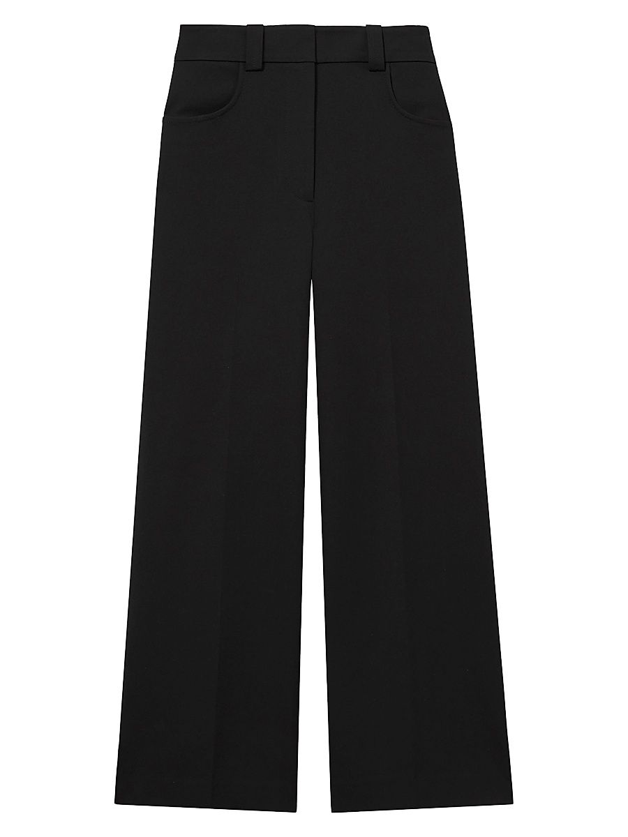 Women's Twill Culotte Trousers - Black - Size 14