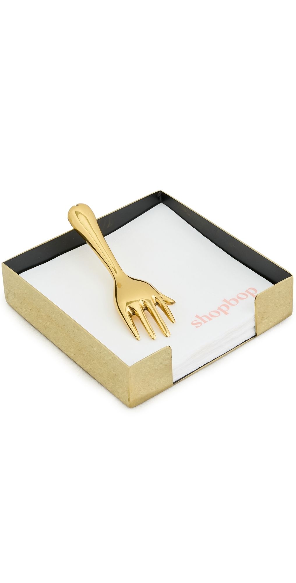 Jonathan Adler Eve Cocktail Napkin Holder Brass One Size