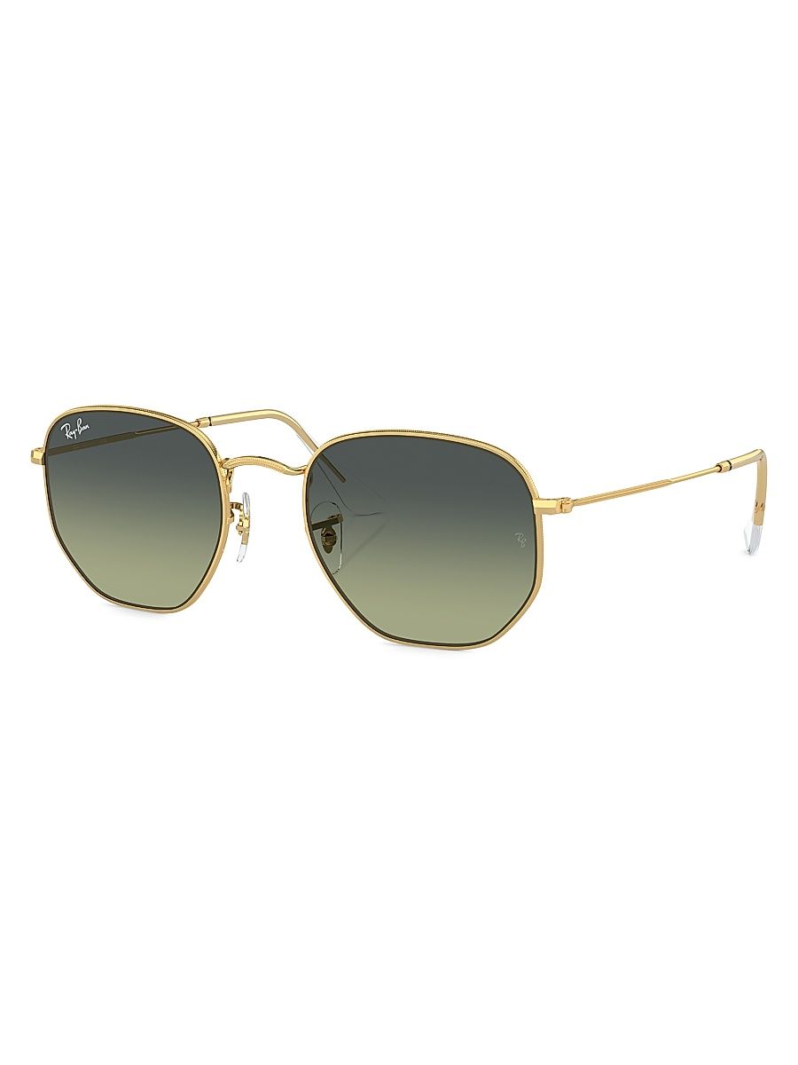 Women's RB3548 51MM Hexagonal Sunglasses - Gold Green Gradient