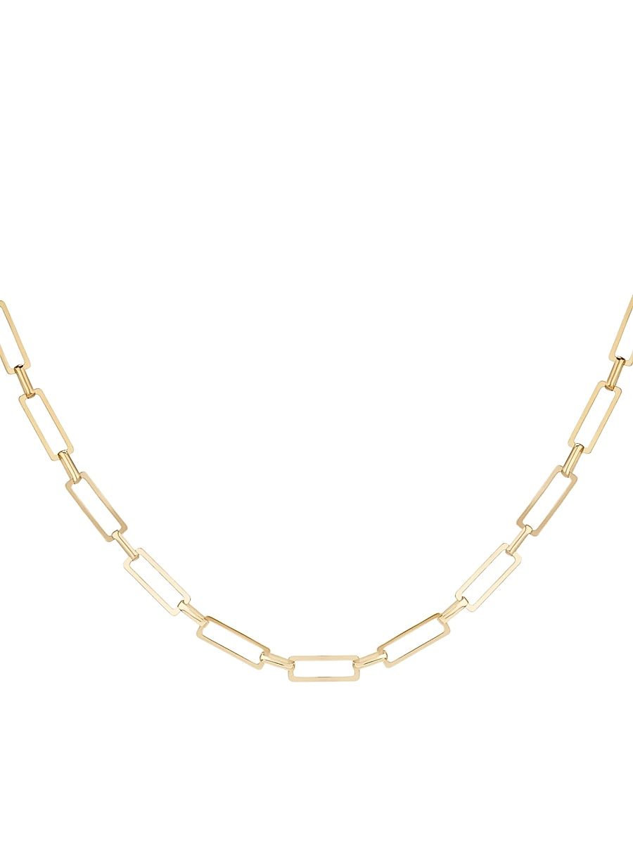 Women's 14K Yellow Gold Paper Clip Chain Necklace - Yellow Gold
