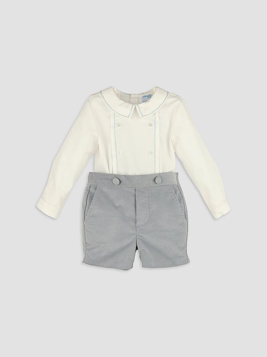 Baby Boy's & Little Boy's Cotton-Blend Shirt & Shorts Set - Blue - Size 3